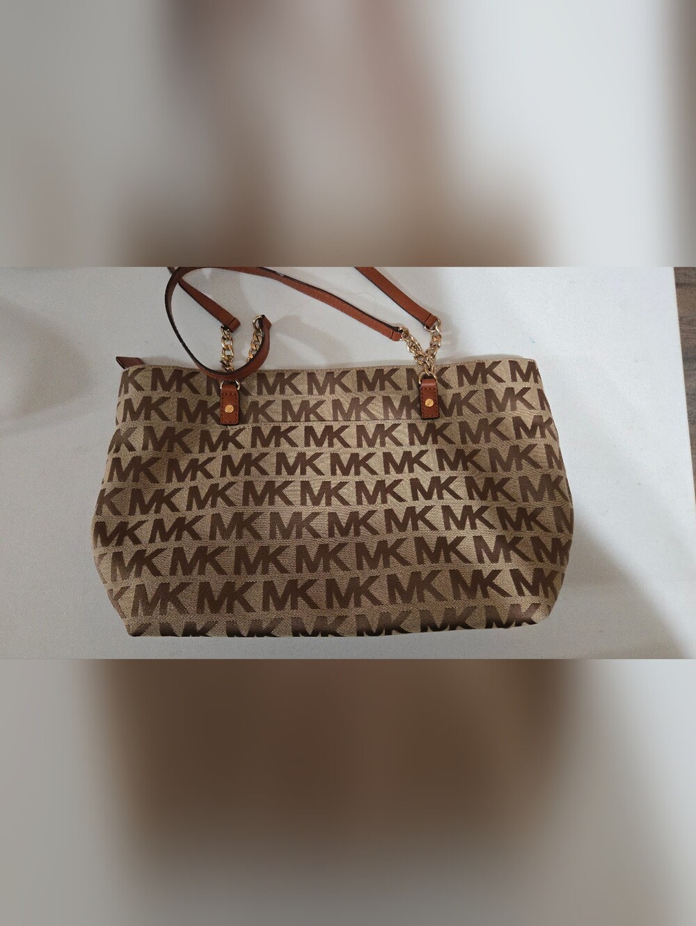 Michael Kors Brown Logo Tote Bag